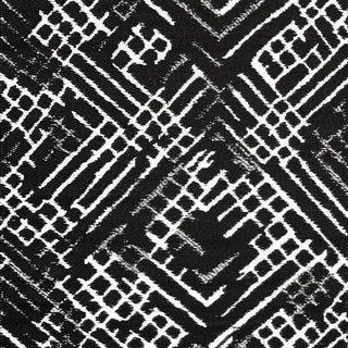 Channels Black White Outdoor Rug