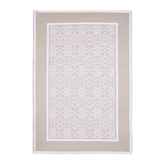 Erbe Taupe White Outdoor Rug