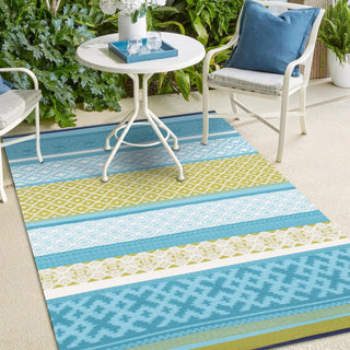 Prime Turquoise Blue Green Outdoor Rug