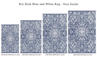 Rio Blue White Outdoor Rug